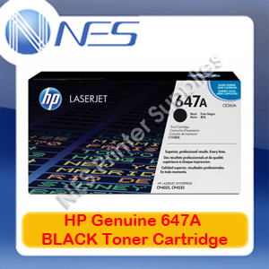 HP Genuine #647A BLACK Toner Cartridge for CM4540/CM4540f/CM4540fskm/CP4025dn/CP4025n/CP4525xh [CE260A]